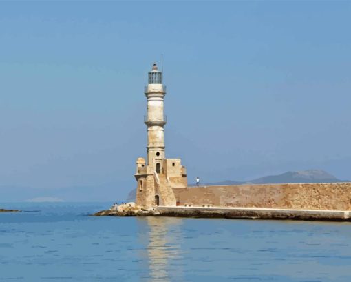 Chania Lighthouse Painting By Numbers