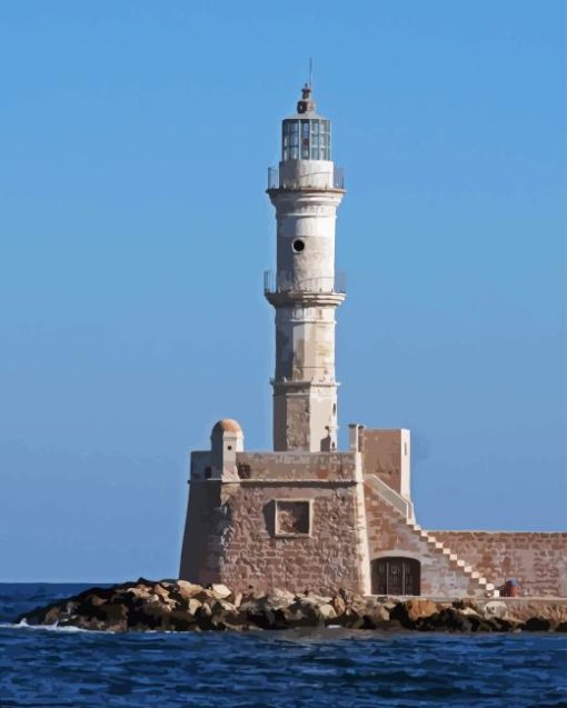 Chania Lighthouse Paint By Number