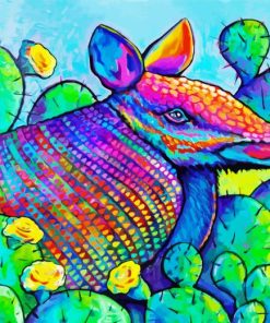 Colorful Armadillo Painting By Numbers