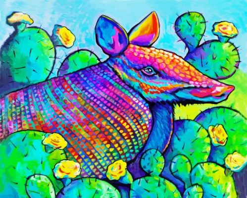 Colorful Armadillo Painting By Numbers