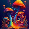 Colorful Mushroom Paint By Number