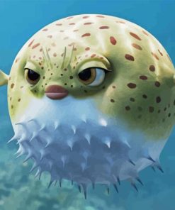 Cute Pufferfish Underwater Paint By Numbers