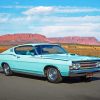 Cyan Ford Torino Paint By Numbers