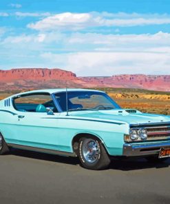 Cyan Ford Torino Paint By Numbers