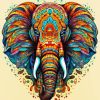 Elephant Mandala Paint By Numbers