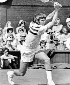 Black And White Jimmy Connors Paint By Number