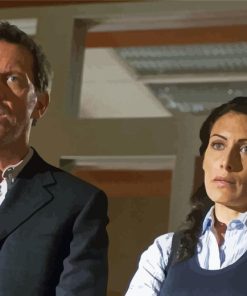 Lisa Edelstein And Hugh Laurie In Dr House Paint By Numbers