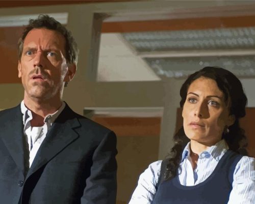 Lisa Edelstein And Hugh Laurie In Dr House Paint By Numbers