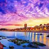 Lloret De Mar Spain At Sunset Paint By Number