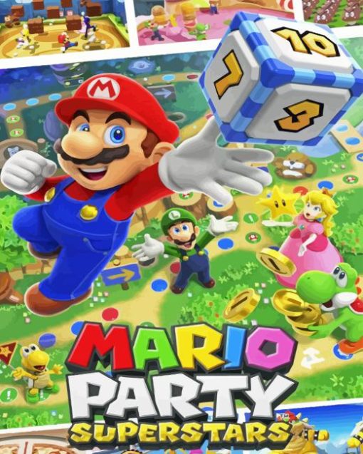 Mario Party Poster Paint By Number