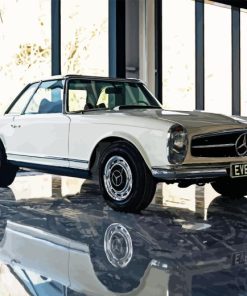 White Mercedes 200 Sl Paint By Numbers