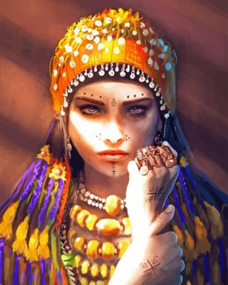 Moroccan Amazigh Girl Paint By Number