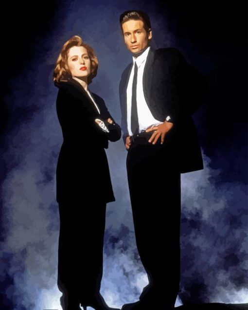 Mulder And Scully Characters Paint By Number