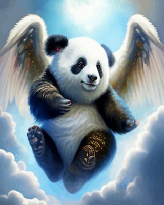 Panda Angel Animal Paint By Numbers