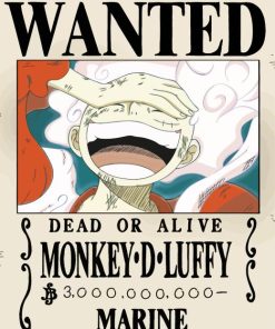 Poster Of Luffy Wanted Paint By Numbers