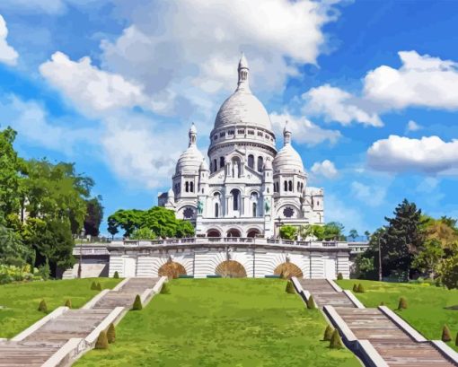 Sacre Coeur Basilica Paint By Number