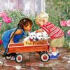 Siblings And Puppies By Donald Zolan Paint By Numbers