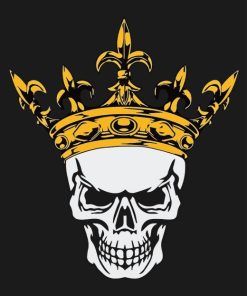 Skull In Golden Crown Paint By Numbers