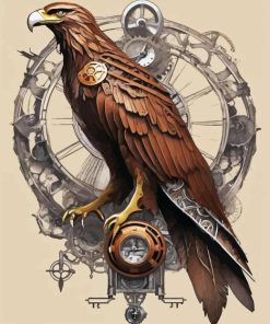 Steampunk Sharp Eagle Paint By Number