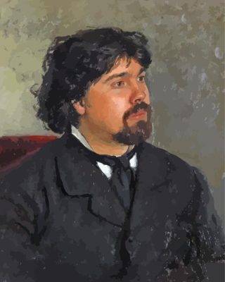 Portrait Of Vasily Surikov Paint By Numbers