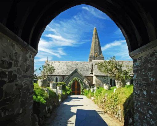 Trebetherick Church Paint By Number