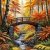 Autumn Wooden Bridge Paint By Numbers