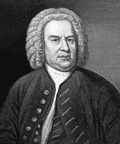 Black And White Johann Bach Paint By Numbers