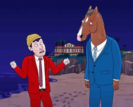 Bojack And Todd Paint By Numbers