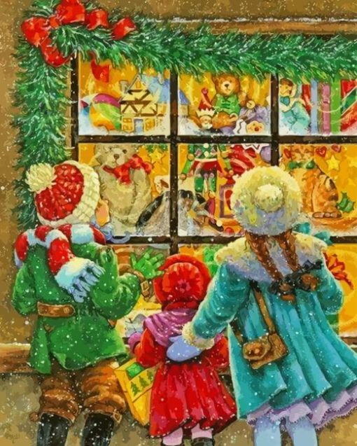 Christmas Children Paint By Number