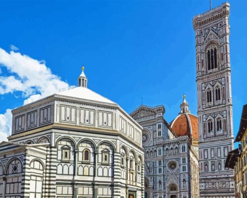 Duomo Di Firenze Cathedral Paint By Numbers