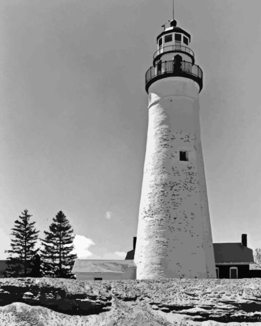 Fort Gratiot Lighthouse Paint By Number