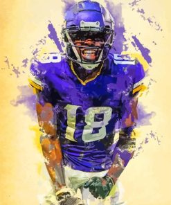 Justin Jefferson Minnesota Vikings Paint By Number