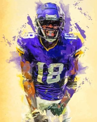 Justin Jefferson Minnesota Vikings Paint By Number