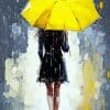 Lady With Yellow Umbrella Paint By Numbers