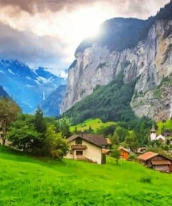 Lauterbrunnen Landscape Paint By Numbers