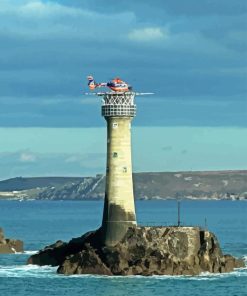 Longships Lighthouse Paint By Number