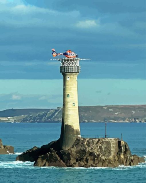 Longships Lighthouse Paint By Number