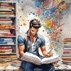 Man Reading A Book Paint By Numbers