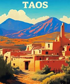 Mexico Taos Poster Paint By Number