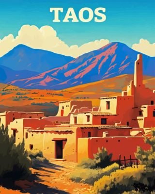 Mexico Taos Poster Paint By Number