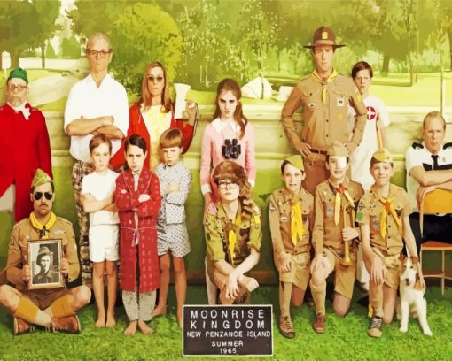 Moonrise Kingdom Characters Paint By Numbers