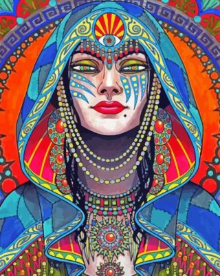 Psychedelic Woman Paint By Number