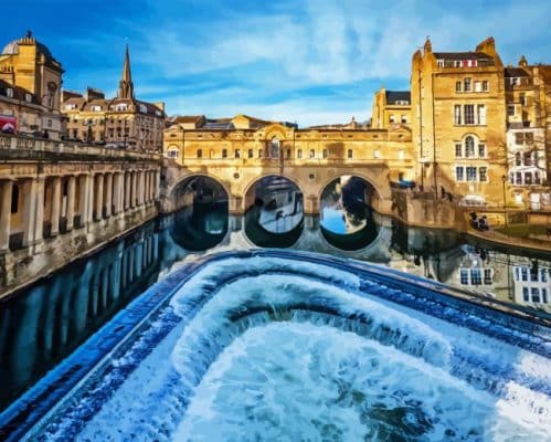 Pulteney Bridge In Bath Paint By Number