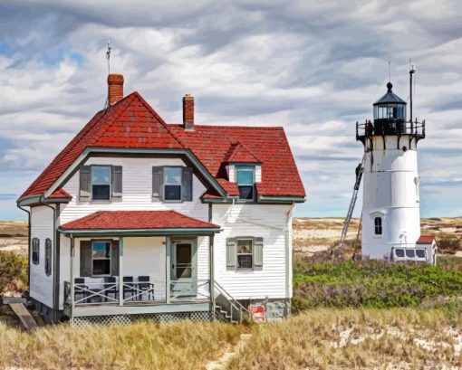 Race Point Lighthouse Paint By Numbers