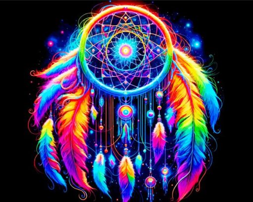 Rainbow Dream Catcher Paint By Number