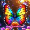 Rainbow Butterfly Paint By Number