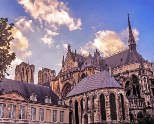 Reims Cathedral Paint By Numbers