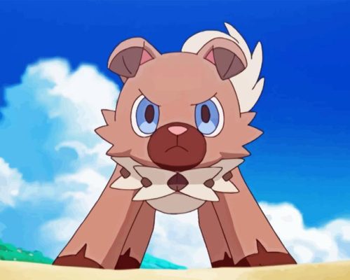 Rockruff Pokemon Paint By Numbers