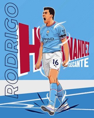 Rodri Football Player Poster Paint By Number