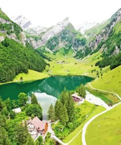 Seealpsee Lake Paint By Number